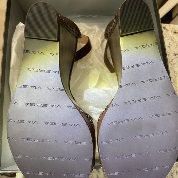 New VIA SPIGA Mercato2 Chestnut Wedge - size 10. - Picture 3 of 3